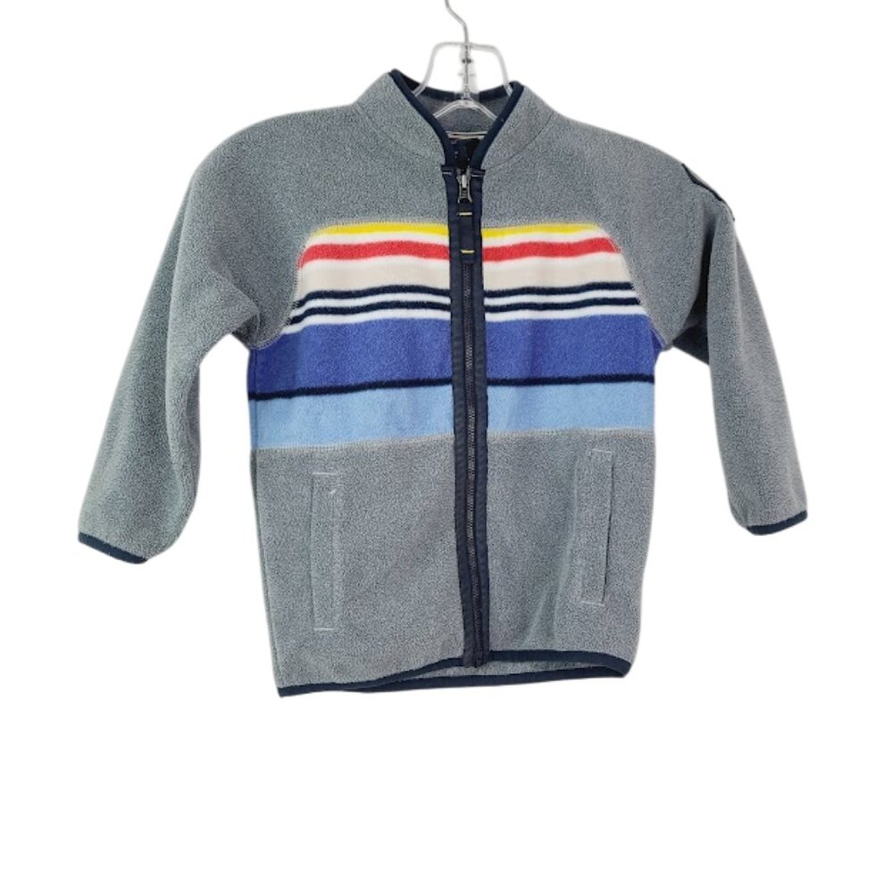 Pendleton Boy's Multicolor Striped Long Sleeve Thermal Fleece Jacket Size 6